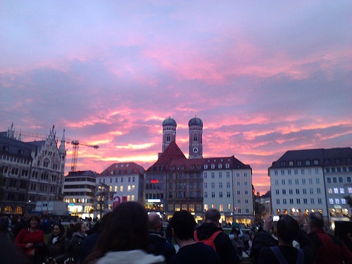 Munich coucher de soleil